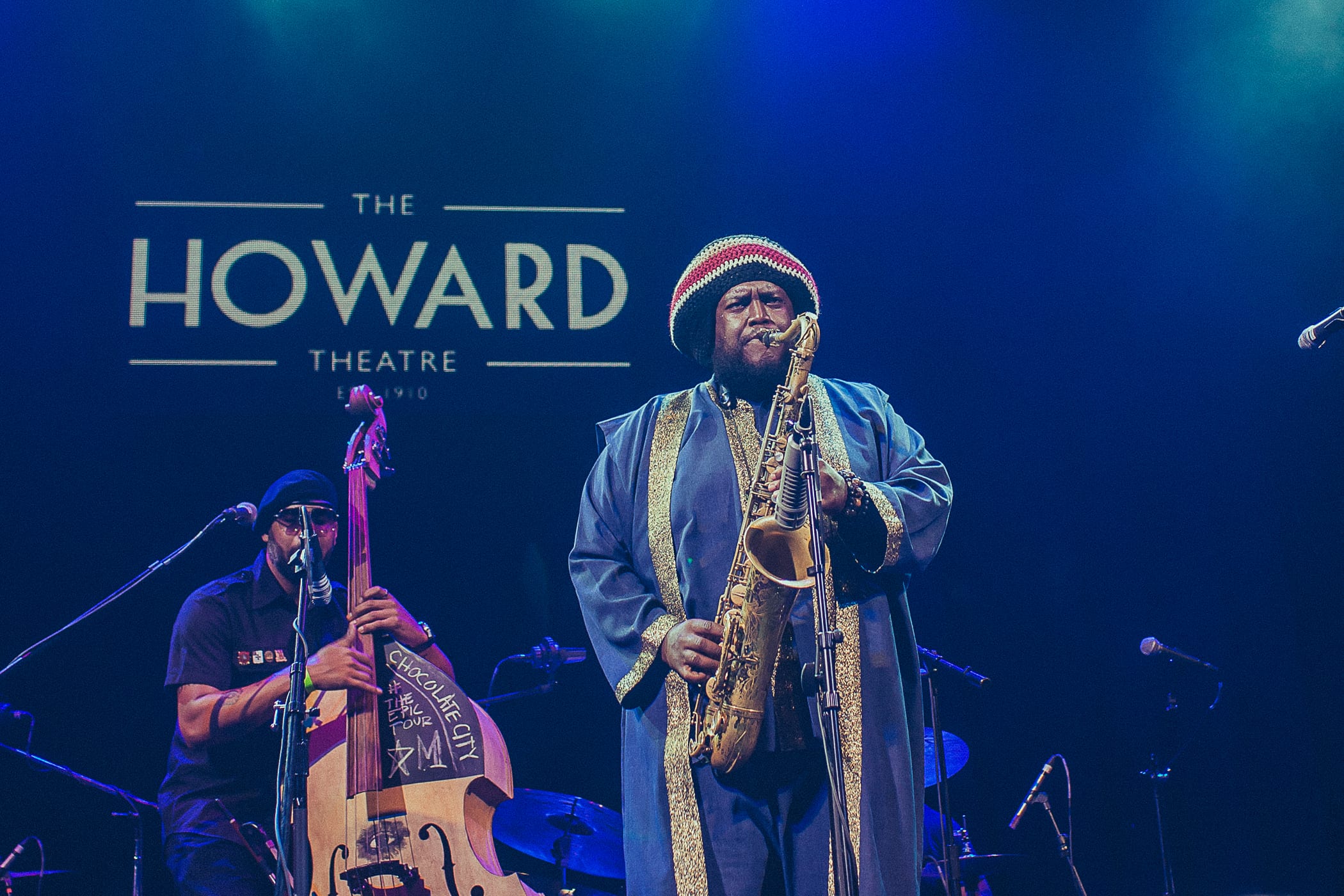 Kamasi Washington, right, and Miles Mosley. Courtesy Gezaw Tesfaye