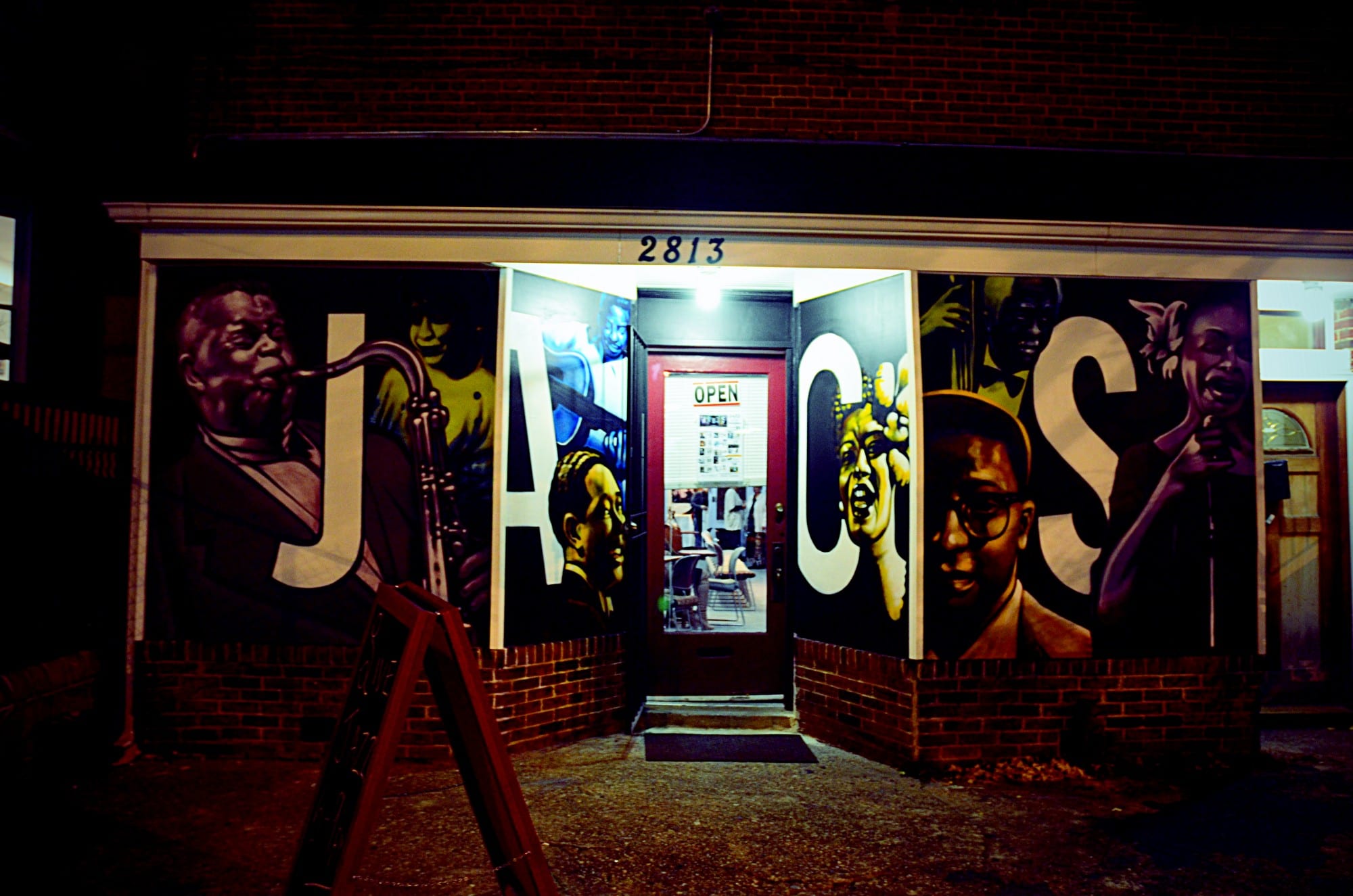 The Jazz and Cultural Society's facade features a mural of local and international jazz legends, rendered by Ricardo Gomez. Barédu Ahmed/CapitalBop