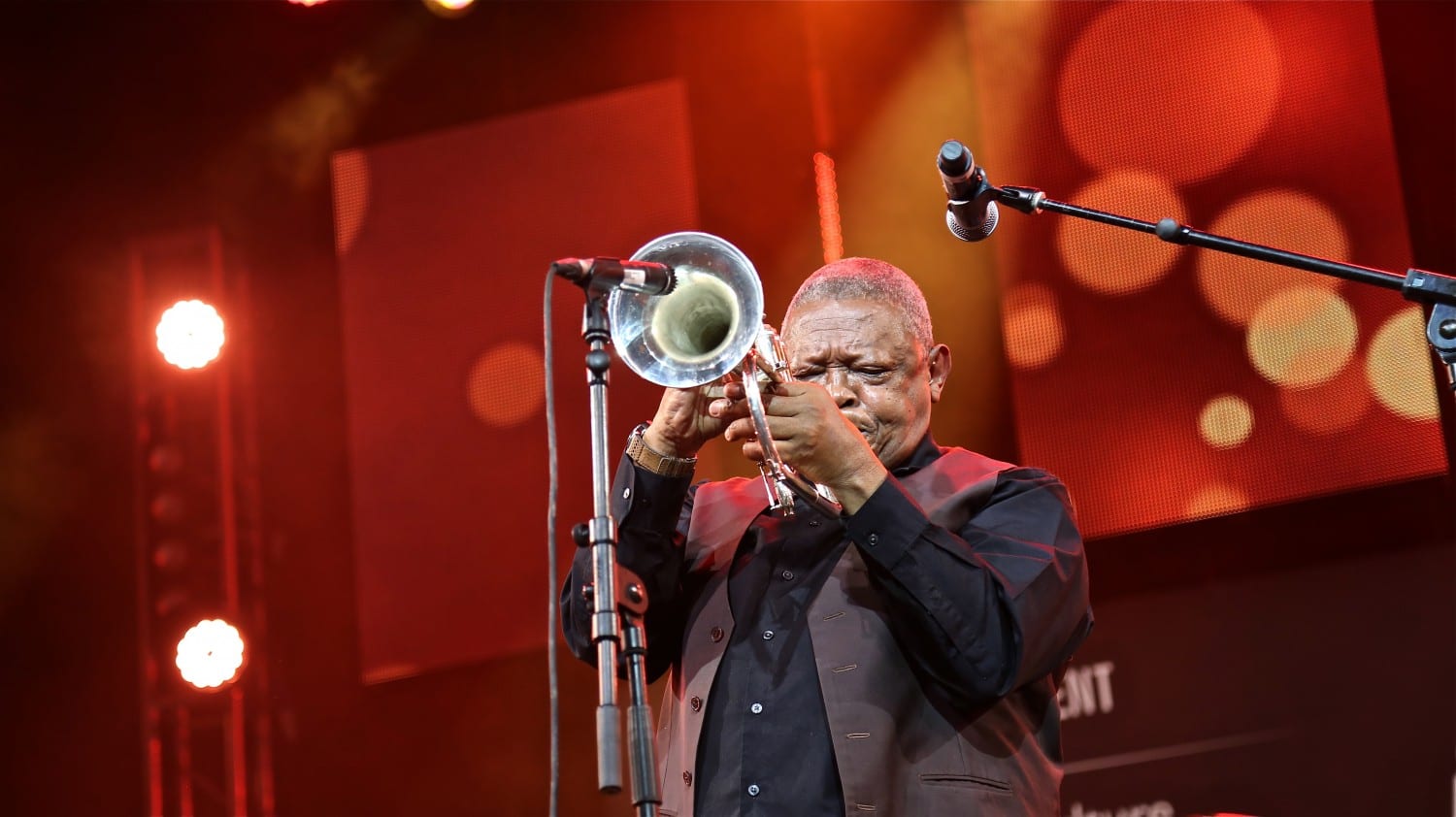 Hugh Masekela performs at the 2015 Cape Town International Jazz Festival. Ignatius Mokone/CapitalBop