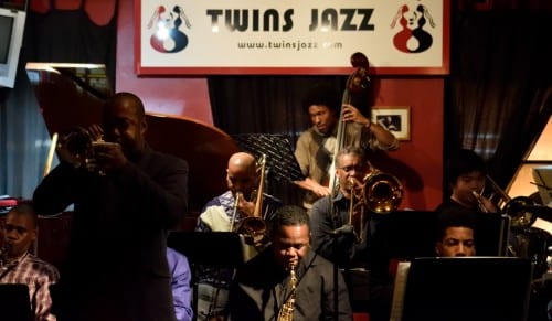 The Thad Wilson Jazz Orchestra, seen performing at Twins Jazz on a recent evening. Courtesy Stephanie Vadala